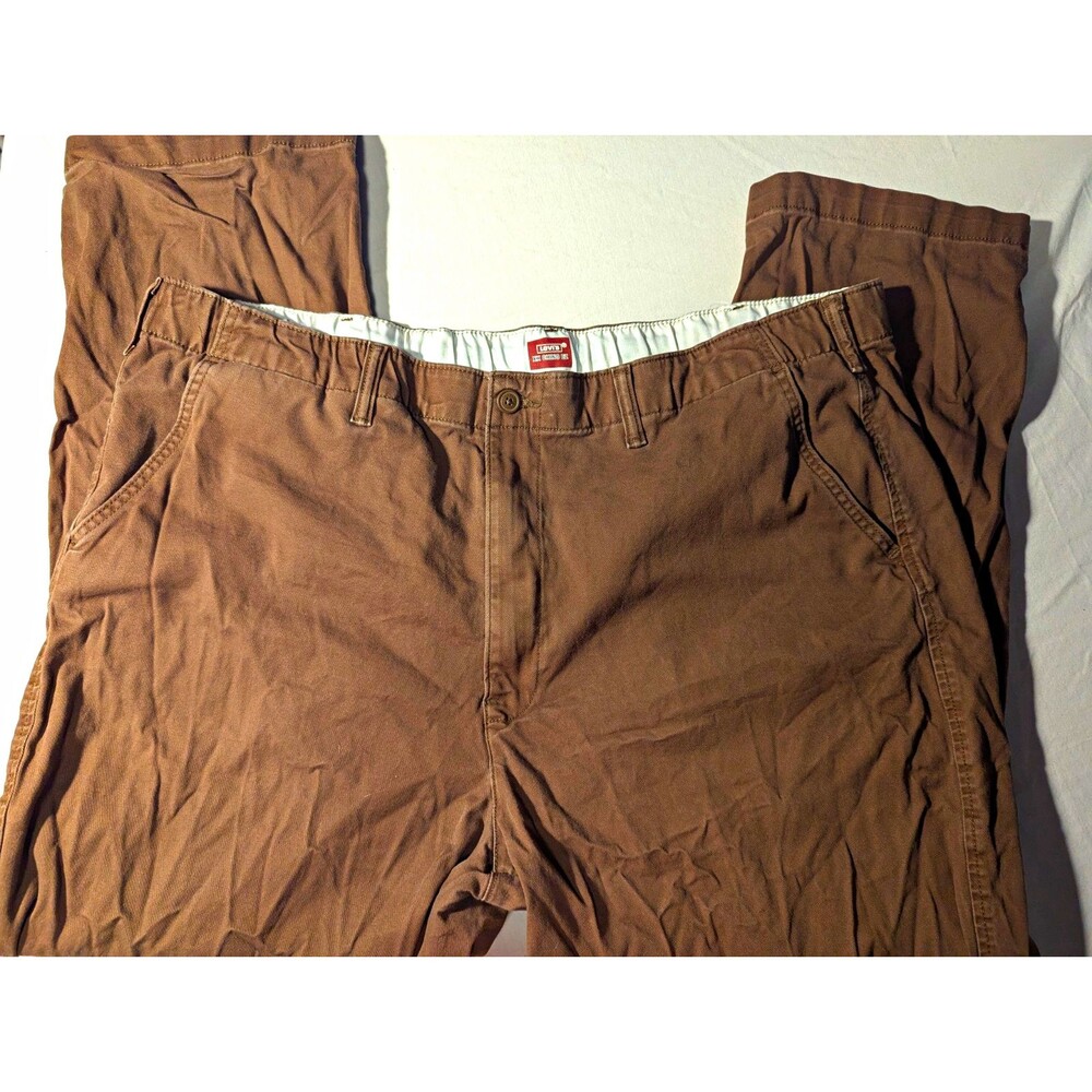 Levi's XX Chino Men's Brown Slim Fit Flat Front Twill Chino Pants 2XL